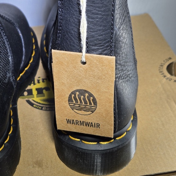 Doc Martens Ambassador Fur Lined Black Leather Boots Mens Size 4 Womens Sz 5 New - Picture 6 of 10